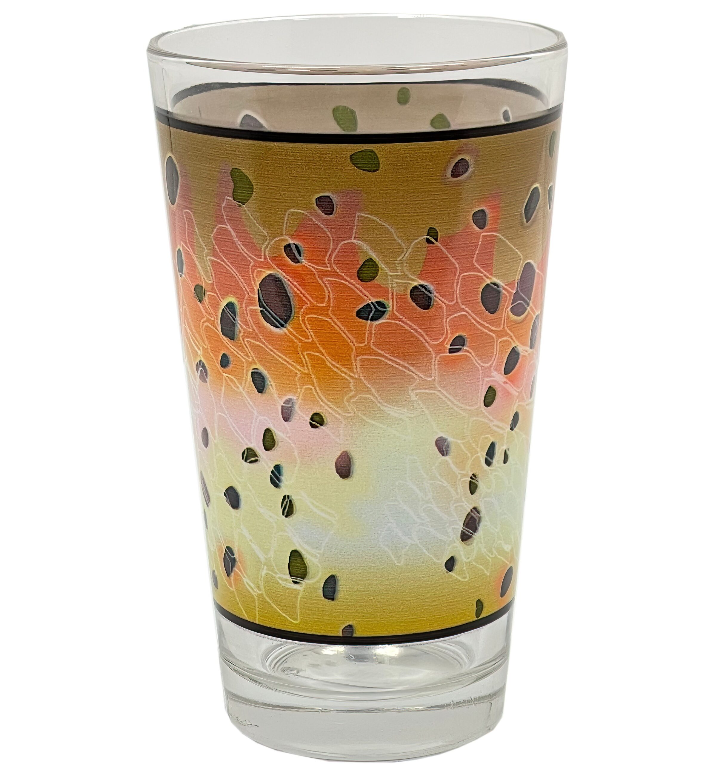 Brook Trout Brown Cutthroat Rainbow Pint Glass Beer Fly Fishing Gift Men Women USA